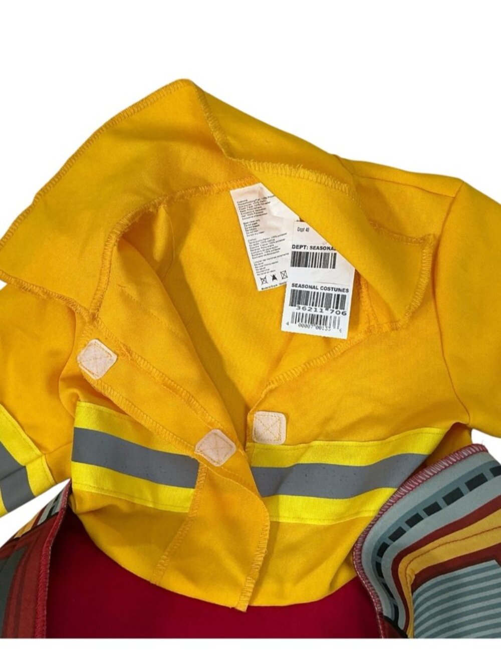 3D Fire Truck Costume ride-in Plush Padded Fireman Tunic Toddler 3-4 T - Picture 7 of 8